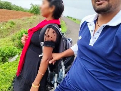 Hot desi village girl stops bike boy for rainy outdoor sex - hindi xxx